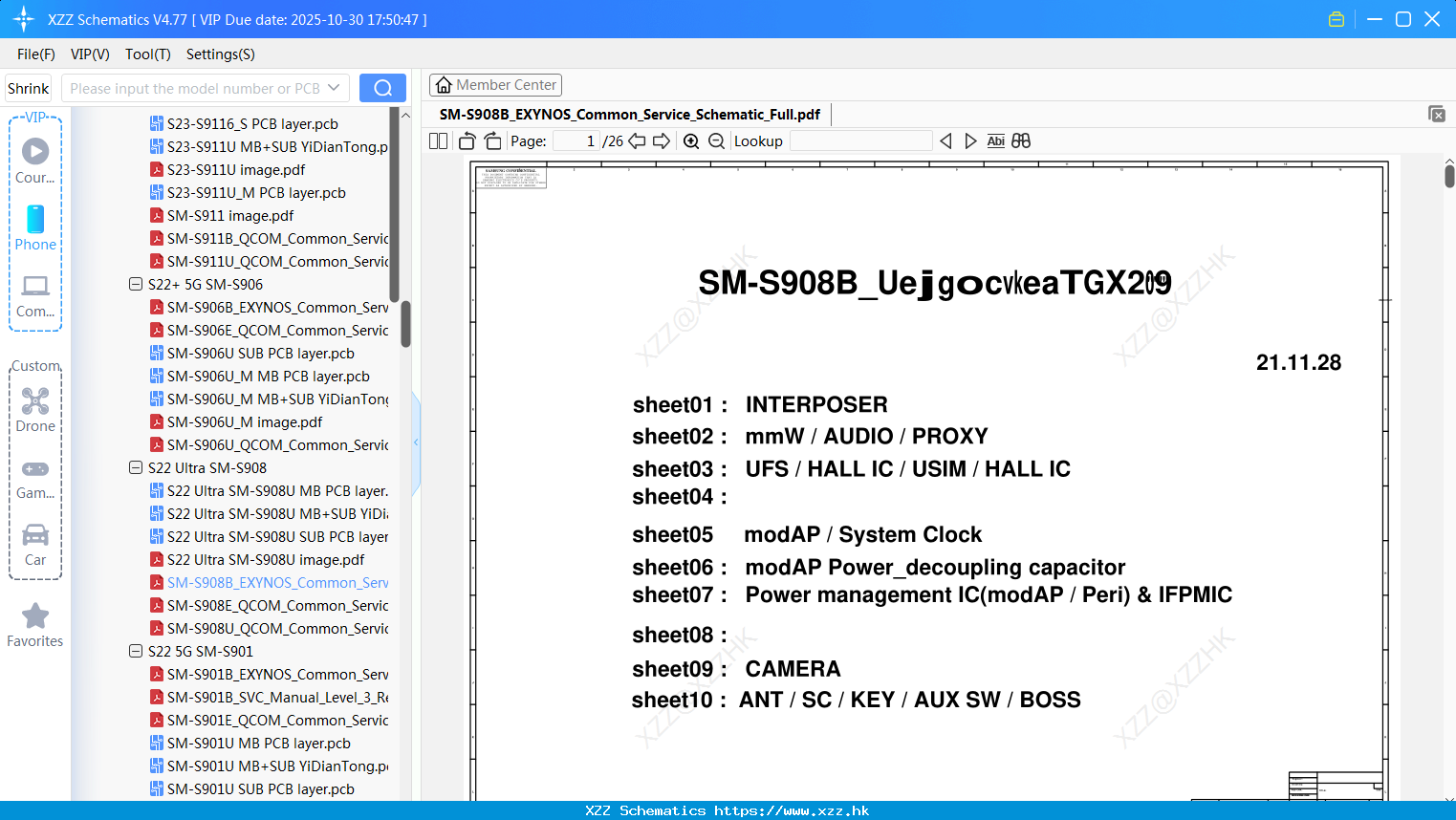 Samsung SM-S908B_EXYNOS_Common_Service_Schematic_Full